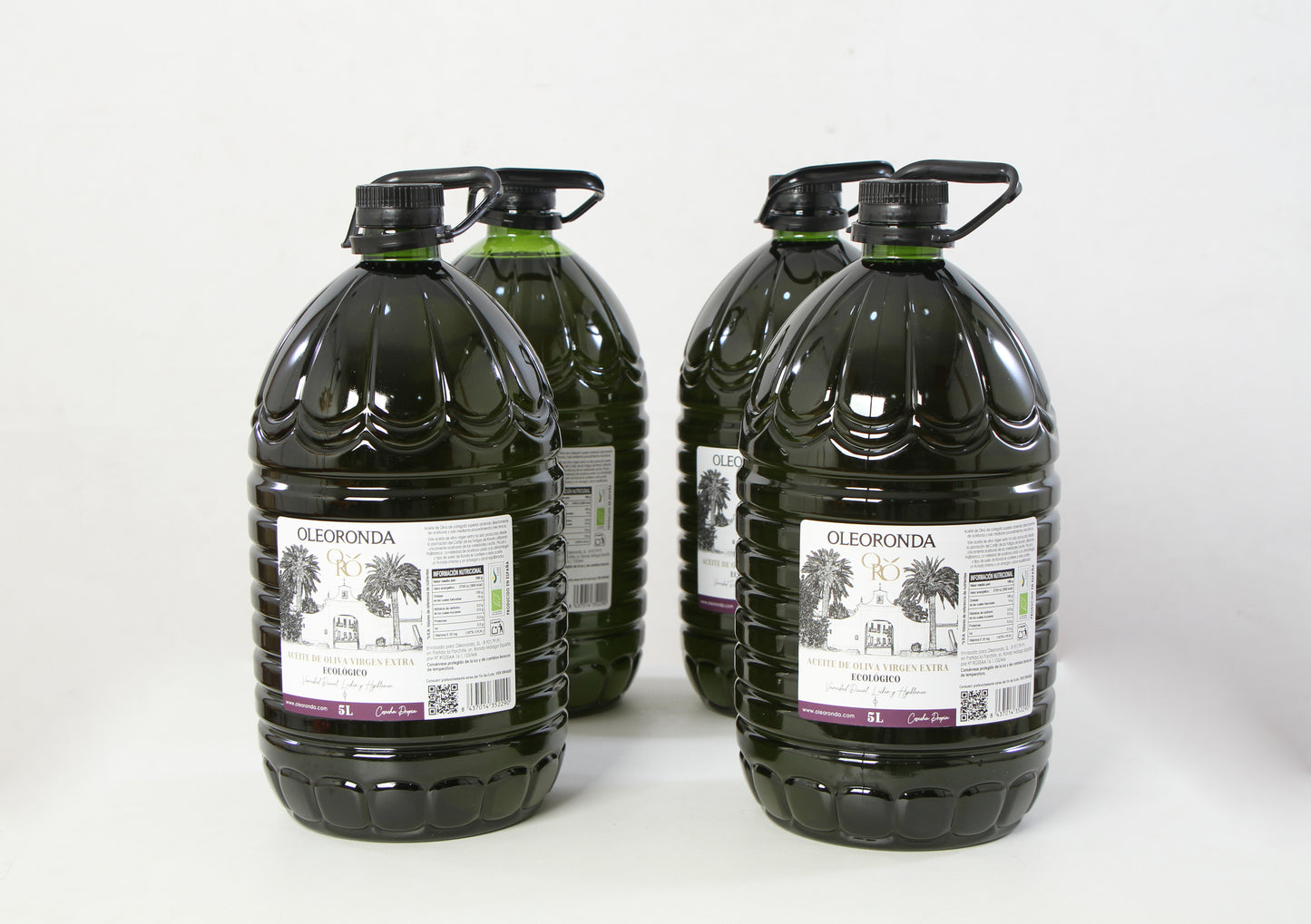 Pack 4 Organic EVOO Coupage Picual, Lechin, and Hojiblanca 5 L